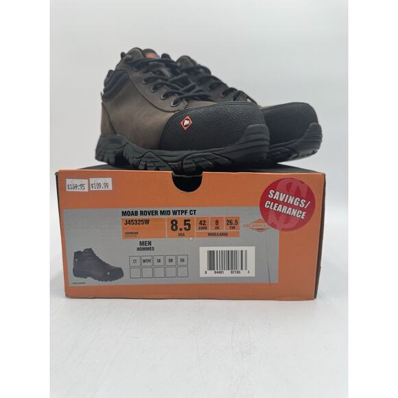 NEW Merrell MOAB ROVER MID Men's WP Work Boot Brown US Size 8.5 Wide NIB - Picture 11 of 11